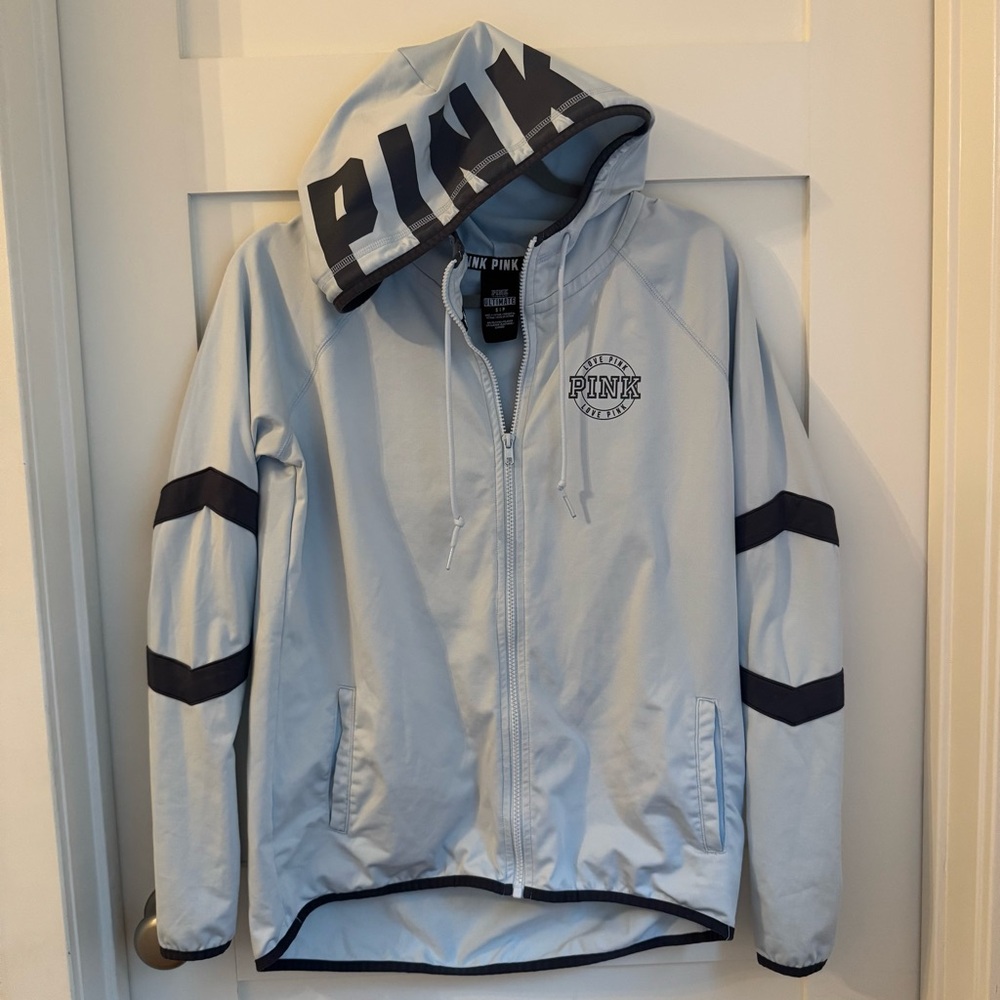 Victoria's Secret PINK Light Gray Zip-Up Jacket! Loose fit.